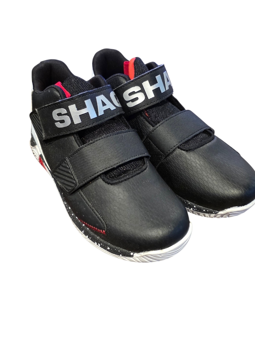Kids' Black and Red Velcro Athletic Sneakers - Picture 3 of 10